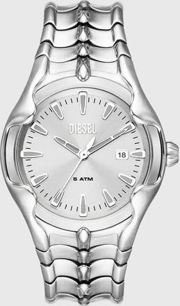 Diesel Vert Three-Hand Date Stainless Steel Watch - Timeframes - Man - Silver