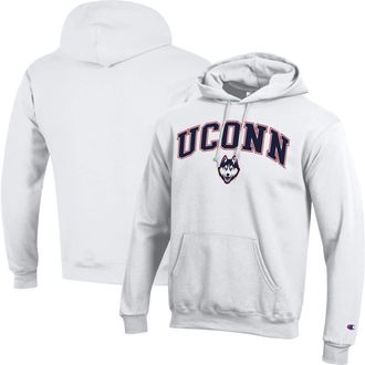 Champion Mens Champion White UConn Huskies Arched Logo Fleece Pullover Hoodie at Nordstrom, Size Medium