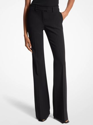 Michael Kors Haylee Stretch Pebble Crepe Flared Trousers