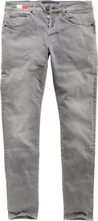 Carlo Colucci Vintage Jeans met Eenvoudige Wases - Heren - Slim Fit Jeans - Grijs - W32 - Katoen - Jeans