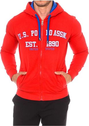 U.S.Polo Association Hoodie met rits - Heren - Vesten met rits - Rood - S - Katoen - Hoodies & sweatvesten