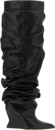 Balmain Black Calfskin Over The Womens Knee