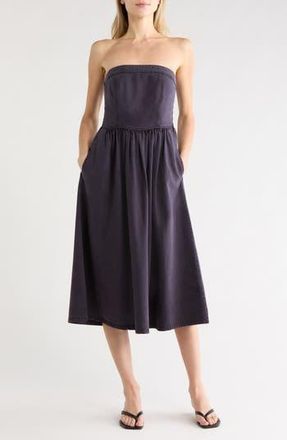Young Fabulous & Broke Donna Strapless Day Dress in Deep Dusk Pigment at Nordstrom Rack, Size X-Small
