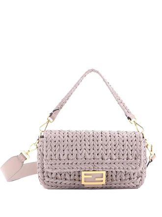 Fendi Baguette NM Bag Woven Raffia Medium shoulder bag - Grijs