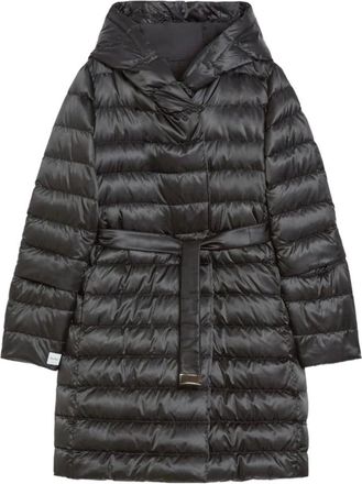 Max Mara Parka acolchada con cintur&oacute;n - Coats - Mujer - Negro - XL