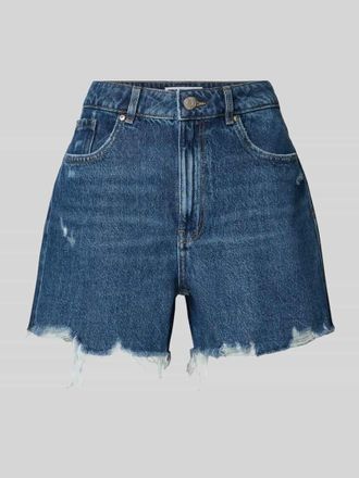 Review Jeansshorts im Used-Look und mit 5-Pocket-Design in Dunkelblau, Gr&ouml;&szlig;e XL