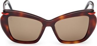 Christian Louboutin 53mm Geometric Sunglasses in Havana/gold/zeiss Brown at Nordstrom