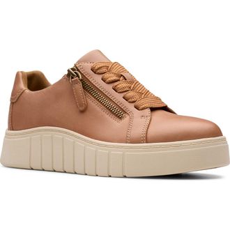 Clarks Mykah Joy Sneaker in Tan Leather at Nordstrom Rack, Size 8.5