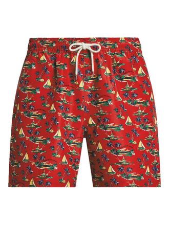 Polo Ralph Lauren Costume da bagno con stampa grafica - Rosso