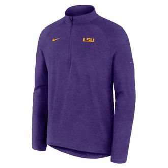 Nike LSU Stride Nike Mens Dri-FIT College 1/2-Zip Long-Sleeve Top in Purple | 04V151LLSN-MPA