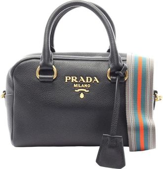 Prada Pre-owned Prada Mini Vitello Phenix Bauletto Satchel Ladies D3JB3G6WPWNY7F3D