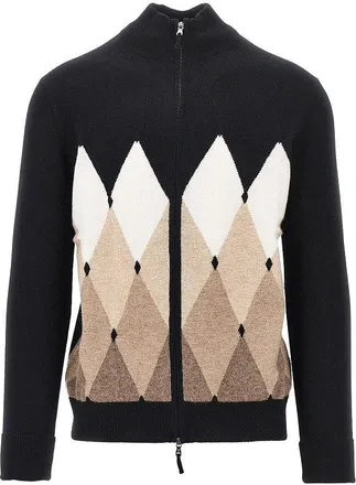 Ballantyne Diamond-shaped cashmere cardigan Man 48