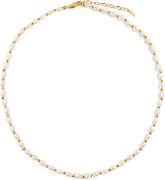 Missoma seed-pearl beaded choker - women - 18kt Gold Plated Brass - One Size