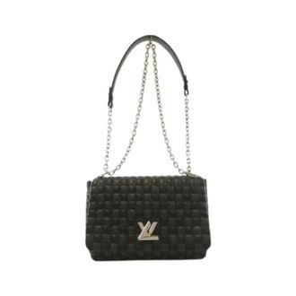 Louis Vuitton Pre-owned Twist Damier Cobalt Schoudertas - Dames - Pre-owned - Zwart - Maat: ONE Size Leer