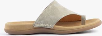 Gabor Lanzarote Womens Sandals Mushroom - Grey Leather - Size UK 3