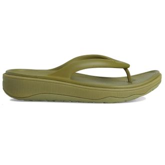 FitFlop Relieff Recovery EVA Womens Toe Post Sandals - Camo Green - Size:UK 5