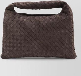 Bottega Veneta hop small suede clutch bag
