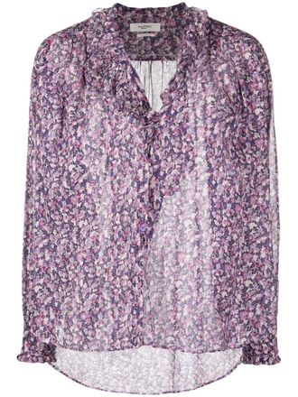 Isabel Marant Blouse met bloemenprint - Paars