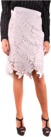 Msgm Witte Dames Rok Lente/Zomer - Dames - Korte rokken - Wit - S - Polyester - Rokken