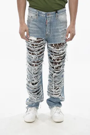 Dsquared2 Jeans Distressed 642 con Abbellimento Strass 20cm Dsquared2