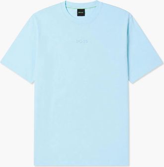 HUGO BOSS Mens BOSS Tee 10 T-Shirt Light Pastel Blue - Size: 40