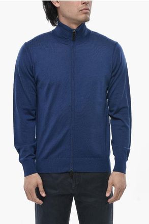 Paolo Pecora Lightweight Virgin Wool Half-Zip Sweater size L