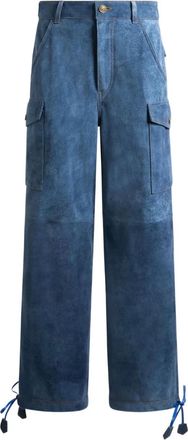 Etro Pantaloni con coulisse effetto denim - Blu