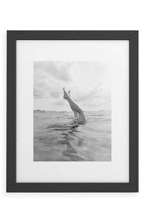 Deny Designs Ocean Dive Framed Art Print in Black Frame 11X14 at Nordstrom