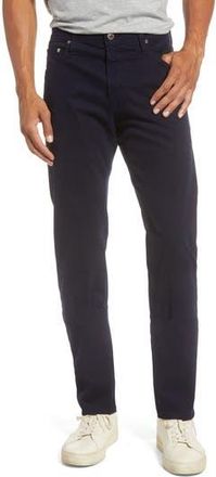 AG - Adriano Goldschmied Tellis Sueded Stretch Sateen Slim Leg Pants in Rich Navy at Nordstrom Rack, Size 33 X 36