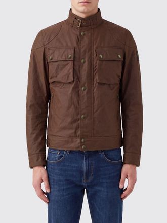 Belstaff Giacca Racemaster in cotone cerato con collo alto e tasche a toppa