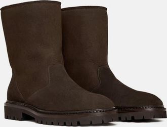 Scarosso Paul Boots in Dark Brown - Suede at Nordstrom, Size 41.5