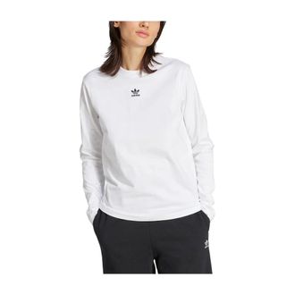 adidas Originals Adidas Originals, Long Sleeve Tops, female, White, Size: XS White Long Sleeve T-shirt Polo