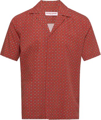 Orlebar Brown Maitan blouse met geometrische print - Rood