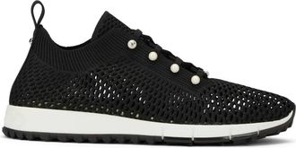 Jimmy Choo London Veles Crochet Knit Sneakers - Dames - Sneakers - Zwart - 39 EU - Schoenen