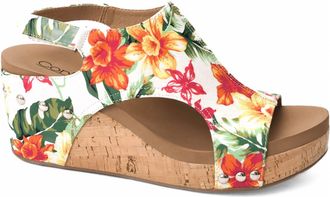 Corkys Footwear Womens Carley Wedges In White Floral
