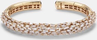 Suzanne Kalan 18kt gold bangle with diamonds