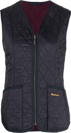Barbour quilted V-neck gilet - women - Polyamide/Polyester - 8 - Blue