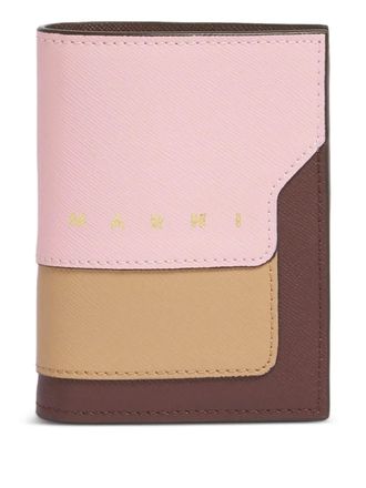 Marni saffiano bifold wallet - Roze