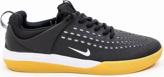Nike Mens Nyjah 3 Rubber Skate Shoes In Black/white-Black-White