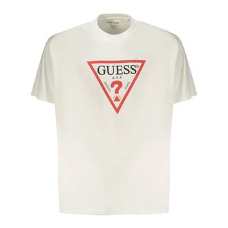 Guess T-Shirts, male, White, Size: XL Short-Sleeve T-Shirt