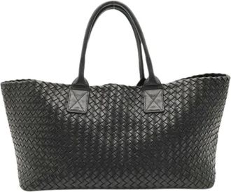 Bottega Veneta Pre-owned Tote Bag - Dames - Vintage Shopper - Zwart - ONE Size - Leer - Vintage
