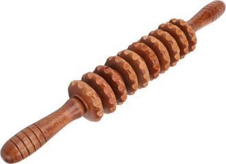 OEM Bast&oacute;n De Madera Para Masaje De Espalda - Rodillo Antifatiga Para Aliviar La Fatiga, Reducir La Grasa Y Relajar Los M&uacute;sculos (rojo Vino)
