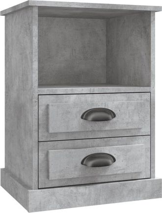 vidaXL Mesita de noche gris hormigón 43x36x60 cm Vidaxl