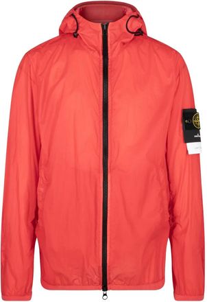 Stone Island hooded Red windbreaker