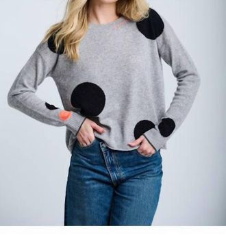 Lisa Todd Womens Hot For Dots Sweater In Black