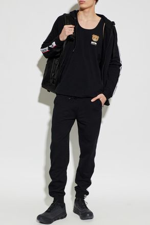 Moschino Sleeveless T-shirt With Logo, Mens, Black