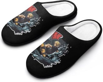 Generic Kiteboard Kitesurf Kitesurfing Mens Slippers Slip On Comfortable Fleece Cotton House Shoes Winter