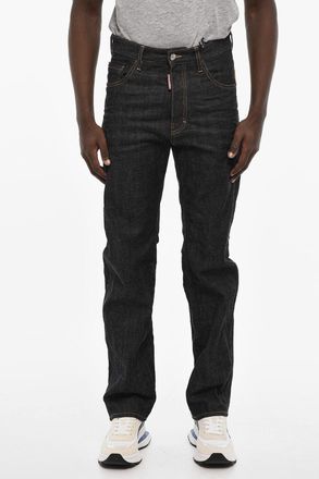 Dsquared2 Jeans Regtular Fit Con Maxi Ricamo Sul Retro Dsquared2