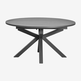 Sklum Mesa De Comedor Extensible Redonda 145-200x145 Cm En Aluminio Barces Sklum