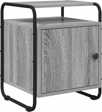 vidaXL Mesa De Noche Sonoma Gris Madera De Ingenier&iacute;a Vidaxl